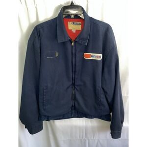 Vintage Union 76 Gas Station Employee Workwear Full Zip Jacket Patch Large